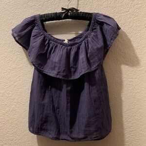 Lucky Brand Los Angeles blue medium blouse